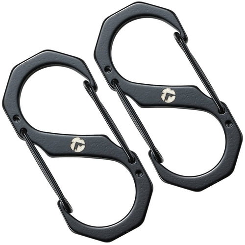 SS-7 2PCs Double Spring Carabiner Clip Dual Locking Camping Accessories 2.8-inch Length