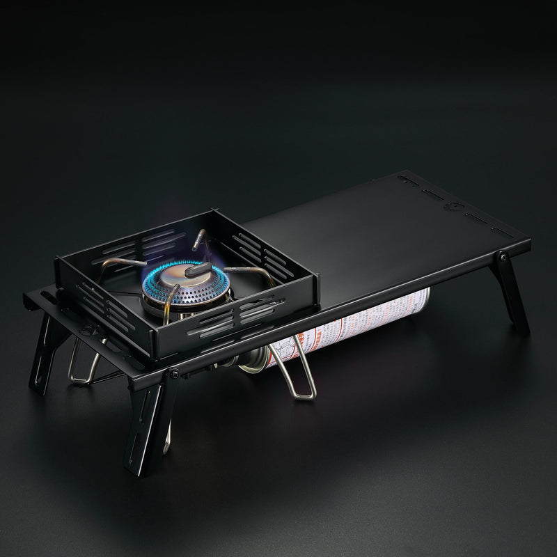Load image into Gallery viewer, BKSK-310CP Solo Camping Table Small Tabletop Heat Shield Windshield Stainless Steel Lightweight Compact with Storage Bag for ST-310 Alcohol Stove
