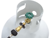 Load image into Gallery viewer, PZ-102 20lb to 1lb Propane Tank Converter, Solid Brass Steak Saver Adapter
