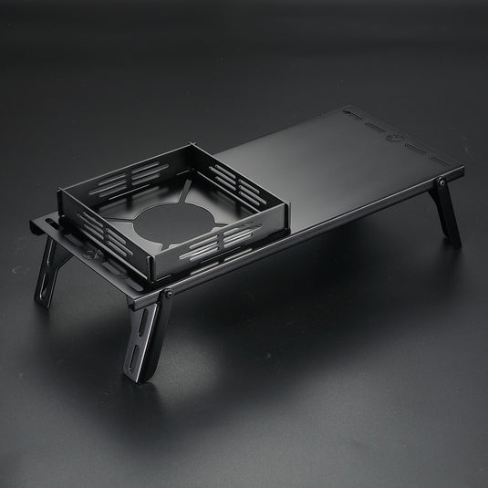 BKSK-310CP Solo Camping Table Small Tabletop Heat Shield Windshield Stainless Steel Lightweight Compact with Storage Bag for ST-310 Alcohol Stove