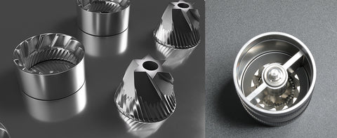 Built-in bearing
Uses double bearings for good axis stability and smooth rotation for smooth grinding.