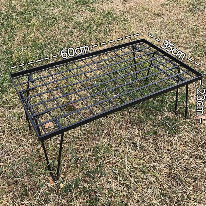 Load image into Gallery viewer, T-230-2TP Black Foldable &amp; Stackable Storage Rack - Multipurpose Steel Shelf
