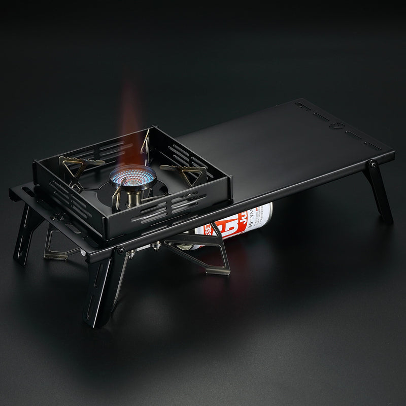 Load image into Gallery viewer, BKSK-310CP Solo Camping Table Small Tabletop Heat Shield Windshield Stainless Steel Lightweight Compact with Storage Bag for ST-310 Alcohol Stove

