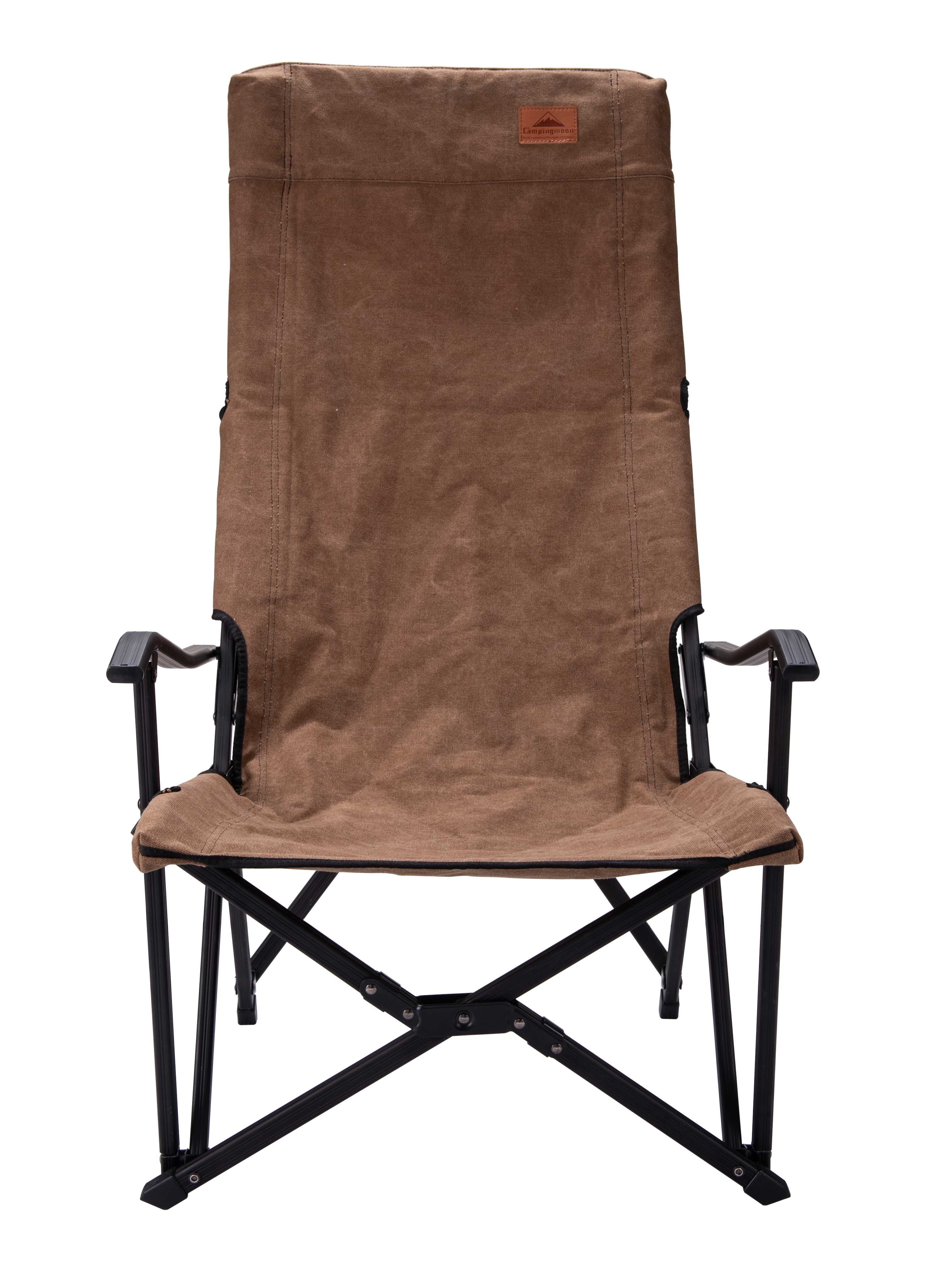 F-1002C-CF Foldable High-Back Camping Chair Cotton Canvas Coyote