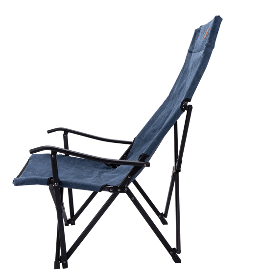 campingstuhl kanada F-1002C-BL Foldable High-Back Camping Chair Cotton Canvas Blue