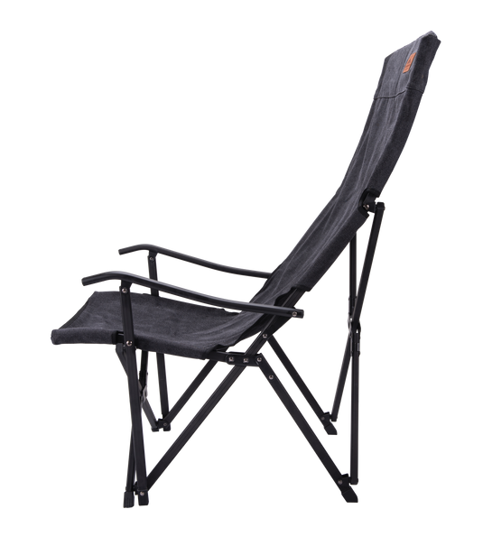 faltbarer campingstuhl leicht F-1002C-BK Foldable High-Back Camping Chair Cotton Canvas Black