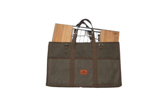 CK-2 Camping IGT Grill Table Foldable w/Storage Bag Stainless Steel Double-tier
