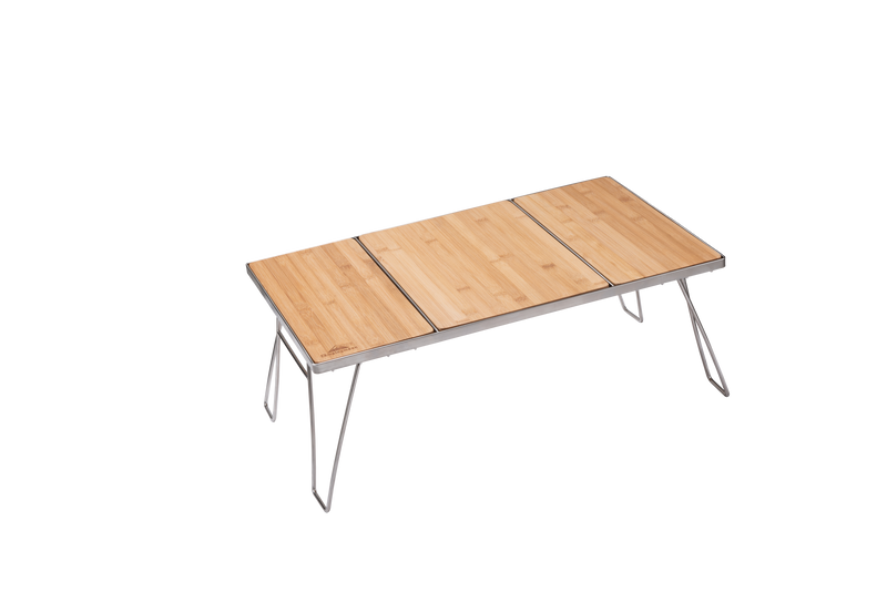 Load image into Gallery viewer, CK-1-CP Camping IGT Grill Table Foldable w/Bamboo Top Plate Stainless Steel
