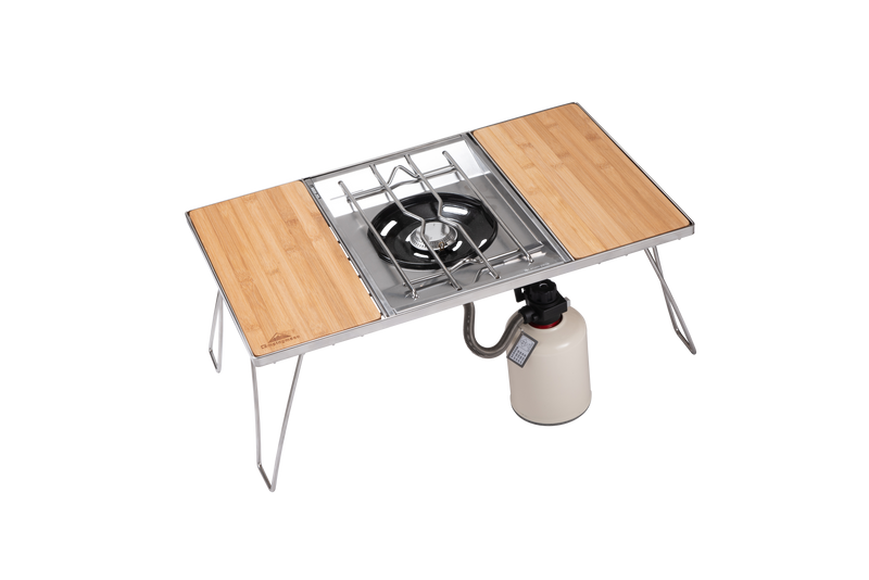 Load image into Gallery viewer, CK-1 Camping IGT Grill Table Foldable w/Storage Bag Stainless Steel
