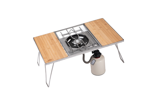 CK-1 Camping IGT Grill Table Foldable w/Storage Bag Stainless Steel