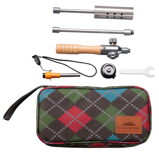 MT-3955/I-1010 Dual Fuel Grill Torch, Adjustable Flame for Charcoal, with Storage Case