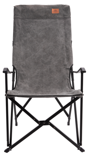 F-1001C-H Foldable Cotton Canvas Camping Chair for Campfire High Back Chair Gray