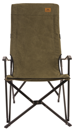 F-1001C-K Foldable Cotton Canvas Camping Chair for Campfire High Back Chair Khaki