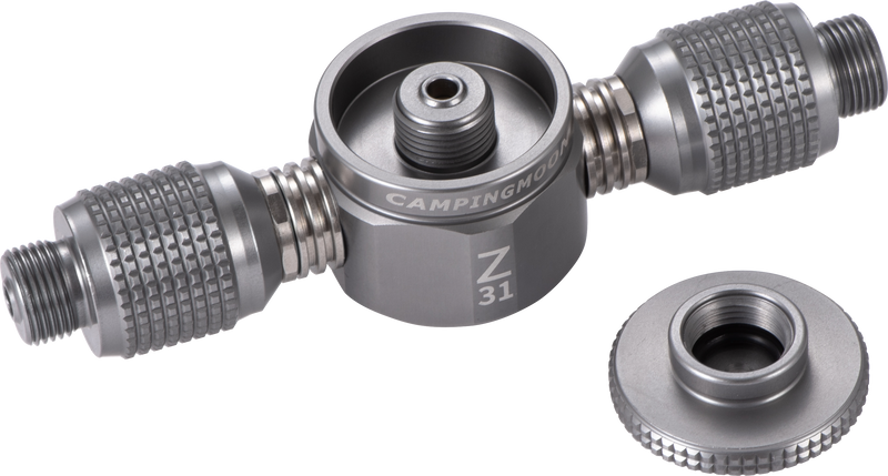 Load image into Gallery viewer, Z31 3-Outlet Camping Stove Adapter for EN417 Lindal Valve Canister
