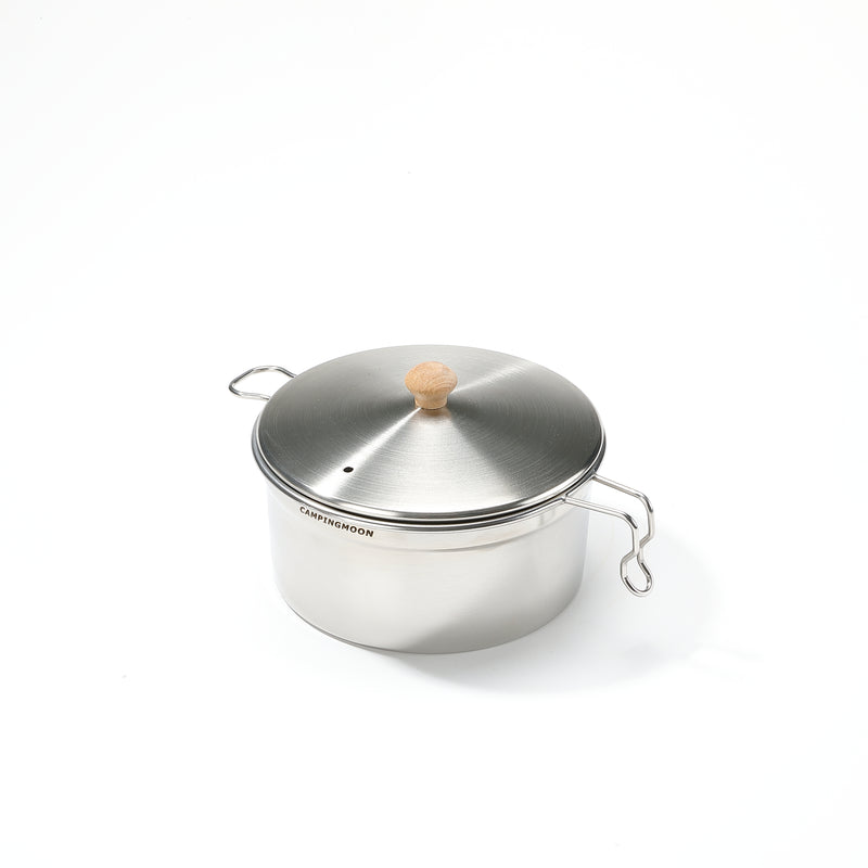 Cargue la imagen en el visor de la galería, S371 304 Stainless Steel Camping Pot With Steamer Basket

