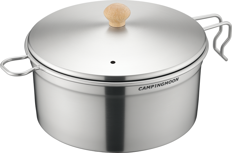 Cargue la imagen en el visor de la galería, S371 304 Stainless Steel Camping Pot With Steamer Basket
