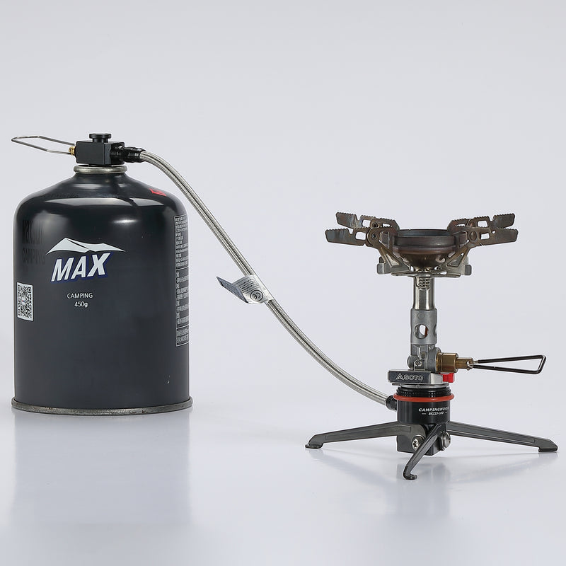 Laden Sie das Bild in Galerie -Viewer, BKZ23-LOD Alpine Gas Stove Extension Valve with Regulator &amp; Foldable Stand
