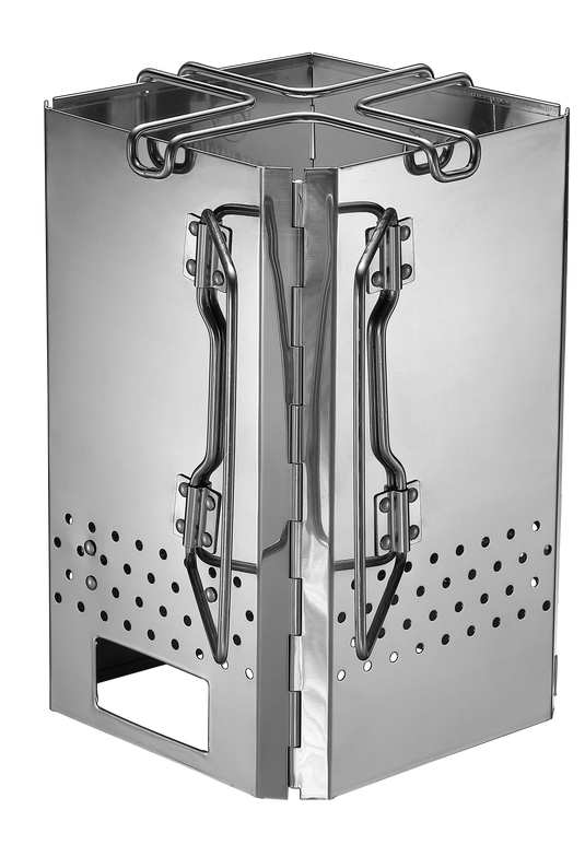 MT-19 Charcoal Chimney Starter, Foldable Stainless Steel BBQ Grill