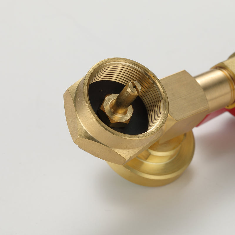 Load image into Gallery viewer, PZ-104 QCC1 Propane Refill Elbow Adapter, with Gauge &amp; Valve, 1LB to 40LB tank
