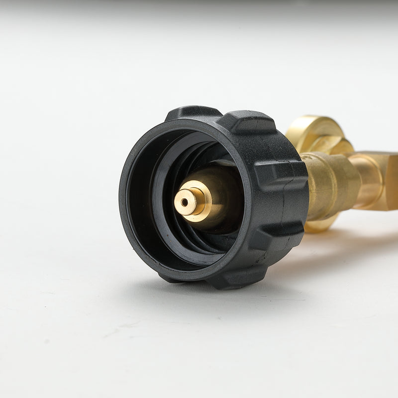 Load image into Gallery viewer, PZ-104 QCC1 Propane Refill Elbow Adapter, with Gauge &amp; Valve, 1LB to 40LB tank
