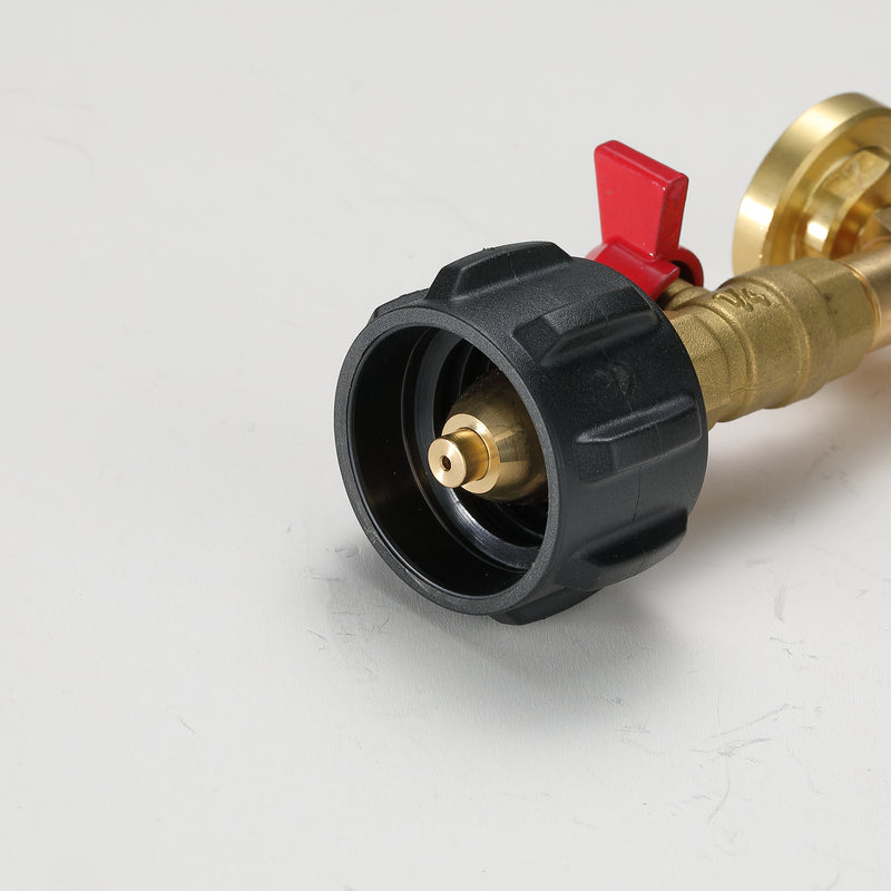 Load image into Gallery viewer, PZ-104 QCC1 Propane Refill Elbow Adapter, with Gauge &amp; Valve, 1LB to 40LB tank

