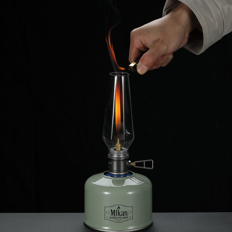 Load image into Gallery viewer, T-1 Camping Gas Lantern with Wooden Lantern Case

