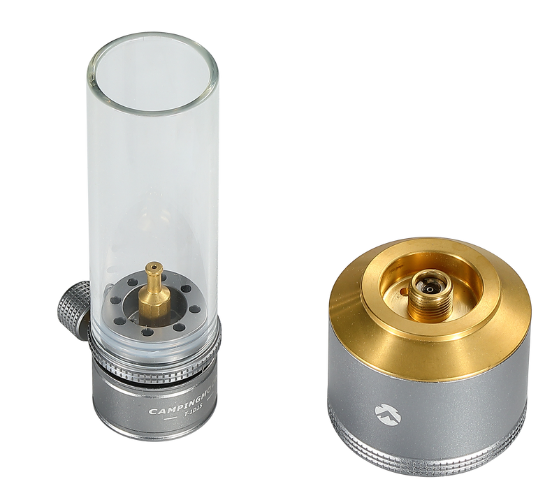Load image into Gallery viewer, T-1D15 Camping Gas Lantern, Wooden Case Gas Candle with Empty Tank
