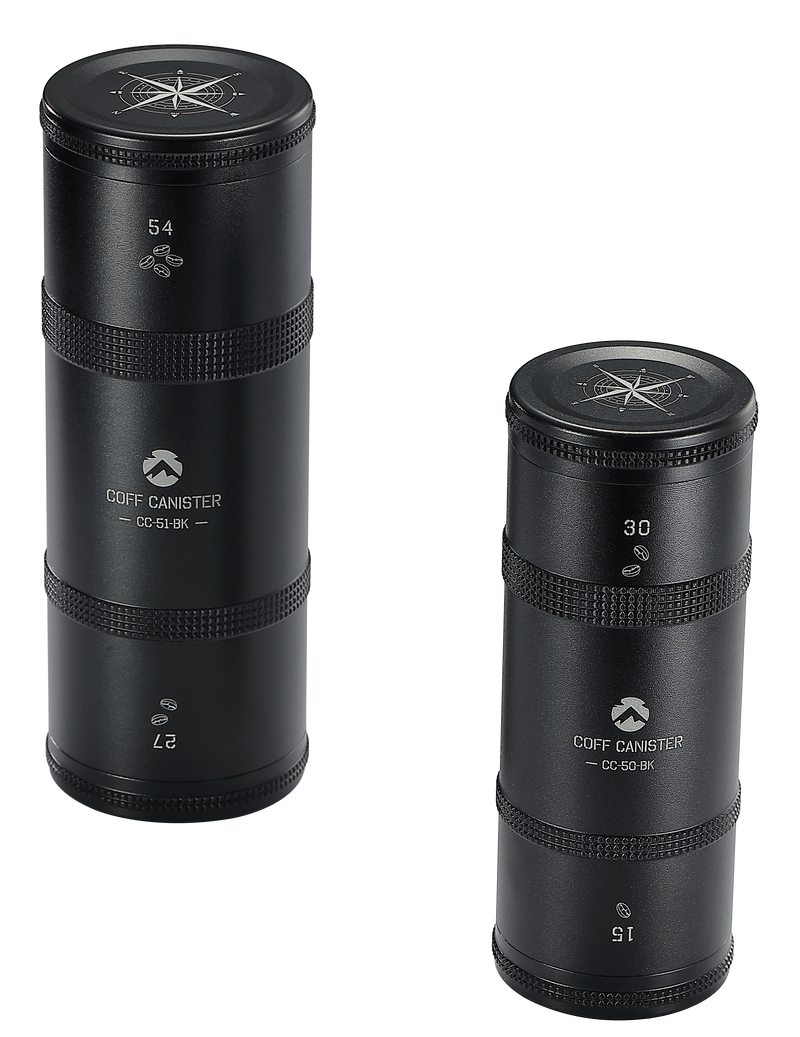 Load image into Gallery viewer, CC-51-BK Coffee Canister, 2-Stage CNC Cutting Duralumin, Black, Stainless Steel
