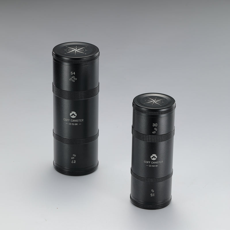 Load image into Gallery viewer, CC-51-BK Coffee Canister, 2-Stage CNC Cutting Duralumin, Black, Stainless Steel
