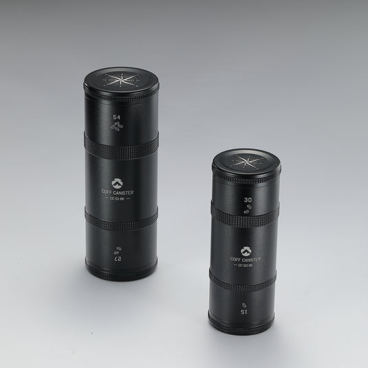 CC-51-BK Coffee Canister, 2-Stage CNC Cutting Duralumin, Black, Stainless Steel