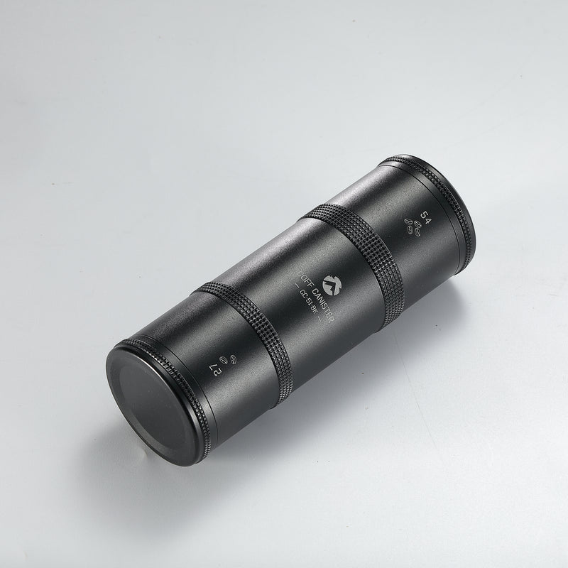 Load image into Gallery viewer, CC-51-BK Coffee Canister, 2-Stage CNC Cutting Duralumin, Black, Stainless Steel
