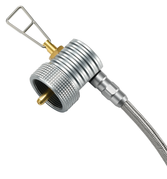 Z59-CB Propane to Butane Adapter with Regulator, Extend Hose, Aluminum