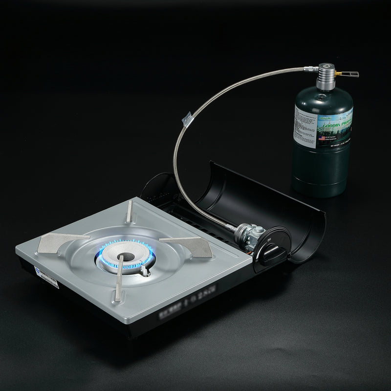 Load image into Gallery viewer, Z59-CB Propane to Butane Adapter with Regulator, Extend Hose, Aluminum
