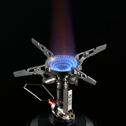 Titanium Backpacking Stove 3300W Windproof Camping Gas Stove with Igniter