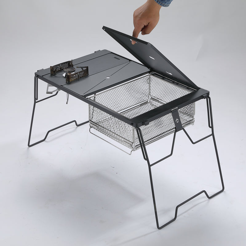 Laden Sie das Bild in Galerie -Viewer, CK-24BF Folding Hex Mesh Storage Basket IGT Camping Organizer Box
