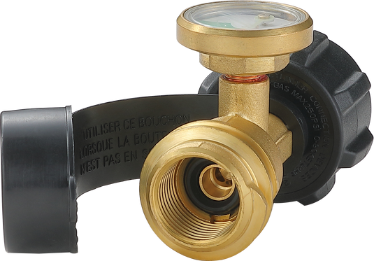 PZ-107 QCC1 Gas Adapter with Pressure Gauge