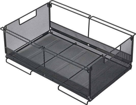 CK-51BK Folding Metal Storage Box | 2-Unit Diamond Mesh Collapsible Storage Crate