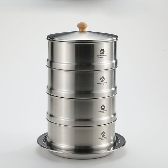 S363 Stainless Steel Camping Steamer Set