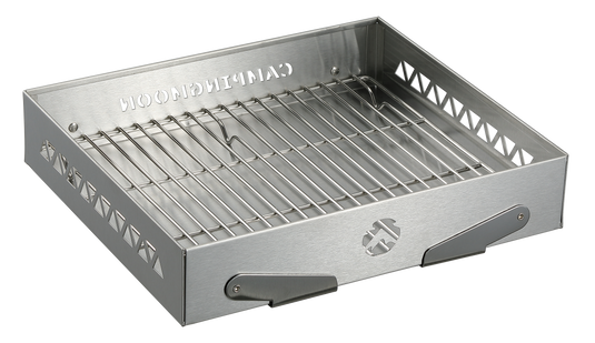 MT-6-LT Portable Small Charcoal Grill Fire Pit, Stainless Steel, Outdoor Cooking