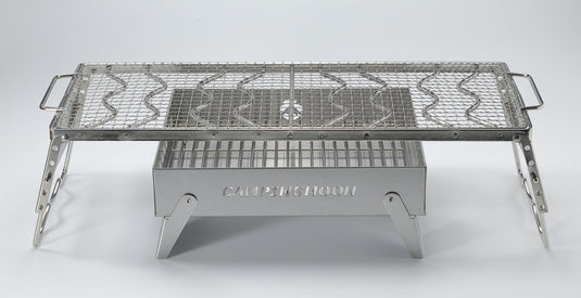 MT-6-LT Portable Small Charcoal Grill Fire Pit, Stainless Steel, Outdoor Cooking