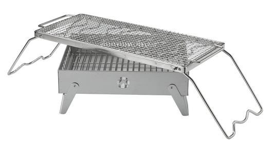 MT-6-LT Portable Small Charcoal Grill Fire Pit, Stainless Steel, Outdoor Cooking