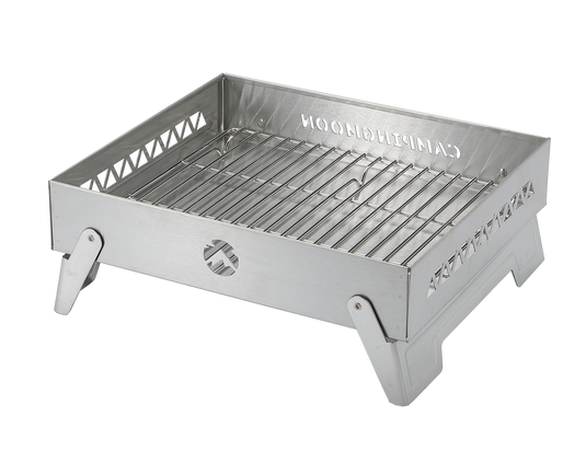 MT-6-LT Portable Small Charcoal Grill Fire Pit, Stainless Steel, Outdoor Cooking