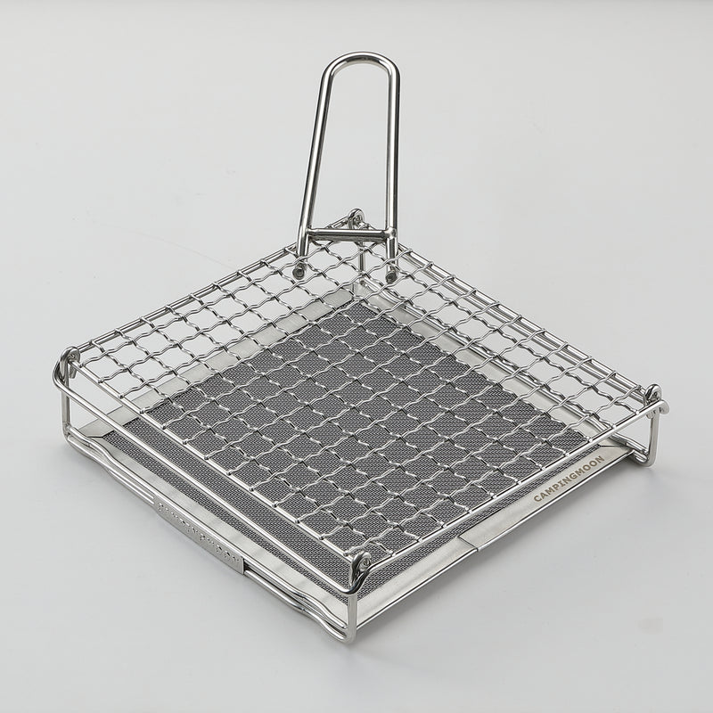 Load image into Gallery viewer, US-1615 Stainless Steel Camping Toaster, Gas Stove Bread Toaster with Mesh Fork
