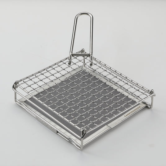 US-1615 Stainless Steel Camping Toaster, Gas Stove Bread Toaster with Mesh Fork
