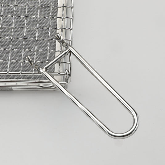 US-1615 Stainless Steel Camping Toaster, Gas Stove Bread Toaster with Mesh Fork