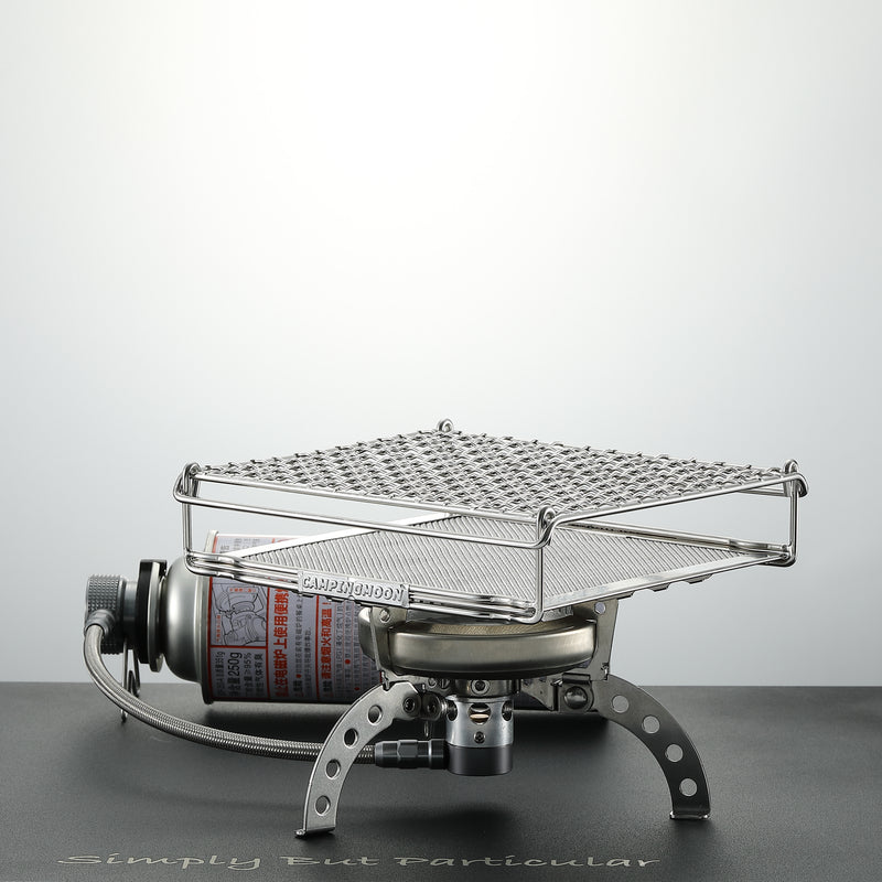 Load image into Gallery viewer, US-1615 Stainless Steel Camping Toaster, Gas Stove Bread Toaster with Mesh Fork
