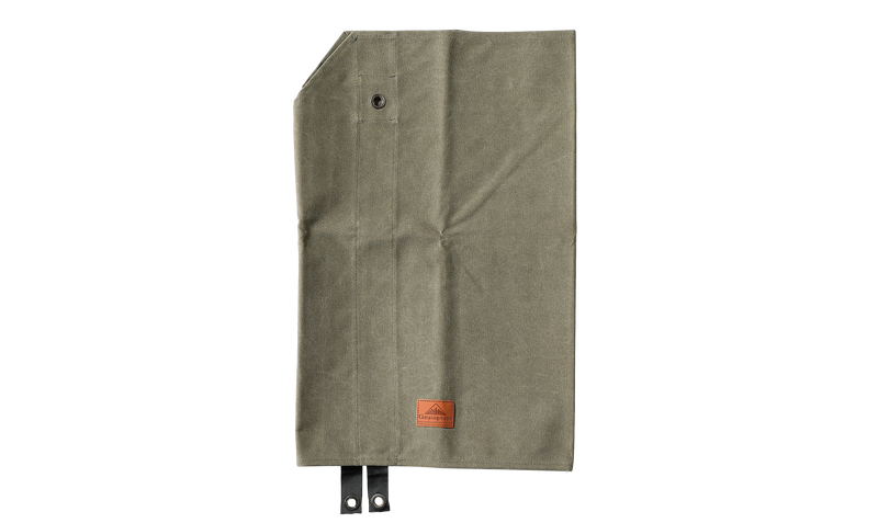 Load image into Gallery viewer, B-660 Windshield Camp Curtain Canvas Bonfire Reflector with Stainless Steel Pole Storage Case Khaki Color
