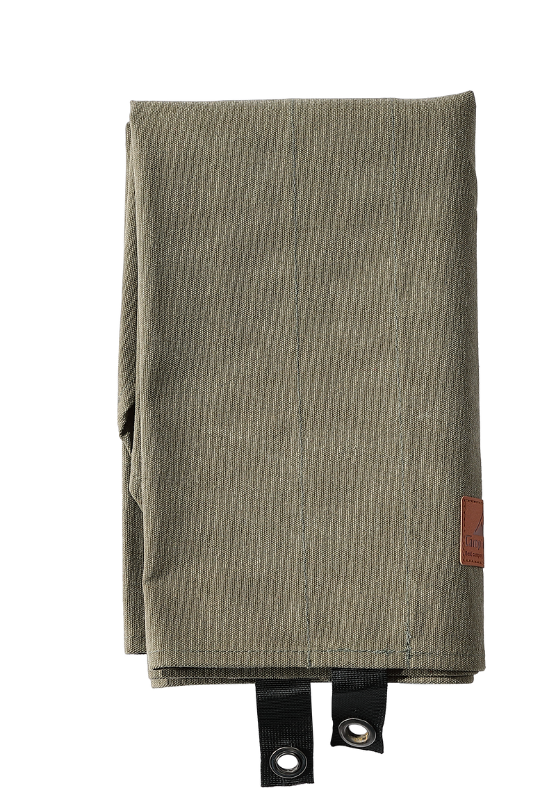 Load image into Gallery viewer, B-660 Windshield Camp Curtain Canvas Bonfire Reflector with Stainless Steel Pole Storage Case Khaki Color
