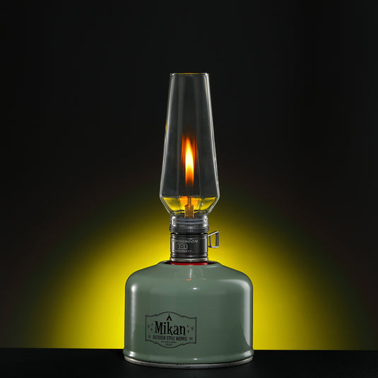 T-1 Camping Gas Lantern with Wooden Lantern Case