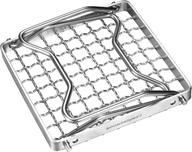 Load image into Gallery viewer, MS-1011 Portable Folding Campfire Grill Grate over Fire Split Stoves 304 Stainless Steel, Grid wire
